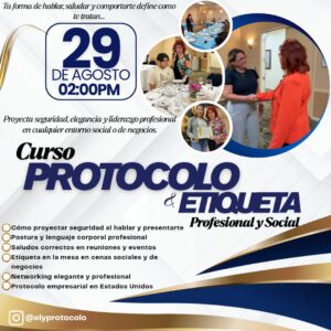 🎯 CURSO EXCLUSIVO DE PROTOCOLO PROFESIONAL Y SOCIAL